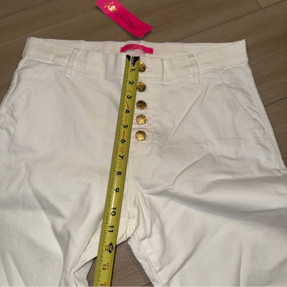 Lilly Pulitzer Aileen High Rise Jeans Pants Resort White size 10 New ($178) - Picture 11 of 11